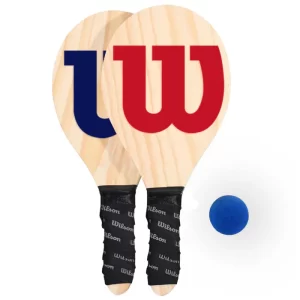 KIT FRESCOBOL LOGO W C/CAPA MESH II VM/AZ